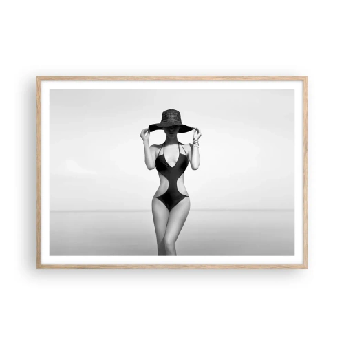 Poster in einem Rahmen aus heller Eiche - Mein Name ist: Eleganz - 100x70 cm