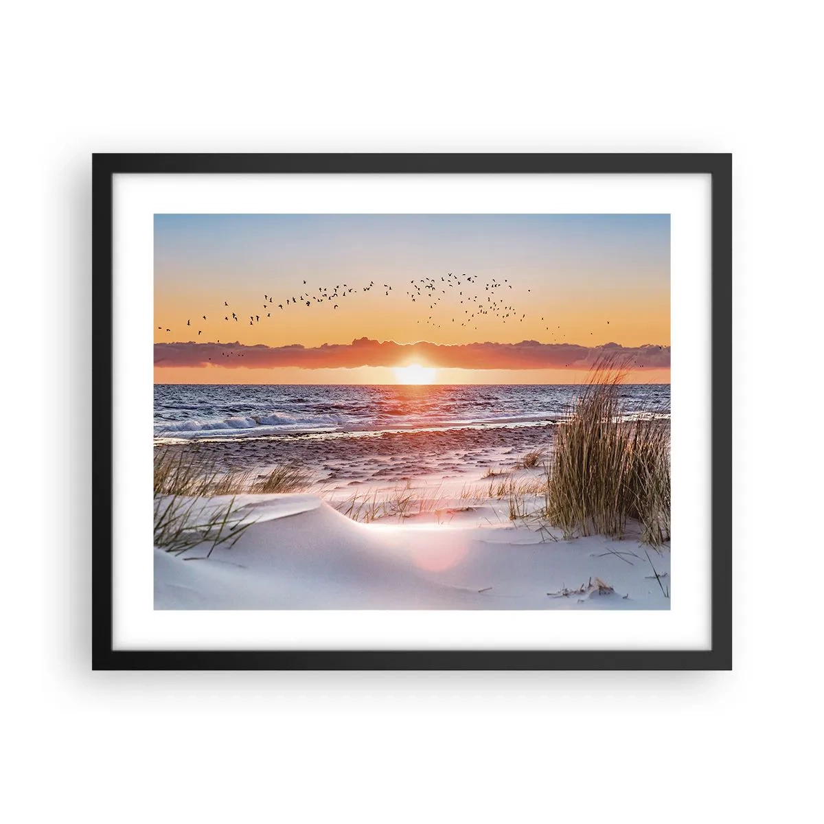 Poster in einem schwarzem Rahmen - Horizontale Landschaft - 50x40 cm