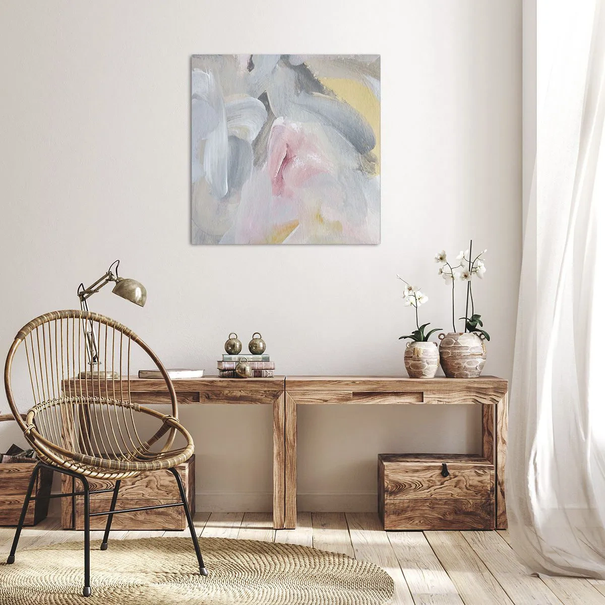 Bild auf Leinwand - Leinwandbild - In einer Pastellwelt - 70x70 cm