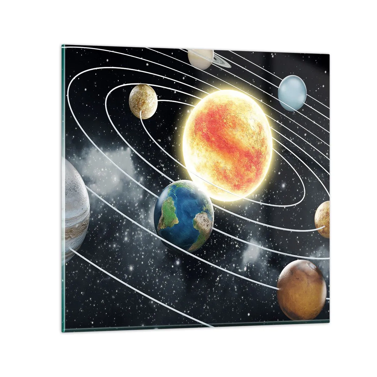 Glasbild - Bild auf glas - Kosmischer Tanz - 50x50 cm