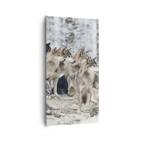 Bild auf Leinwand - Leinwandbild - Familie und Freunde - 65x120 cm