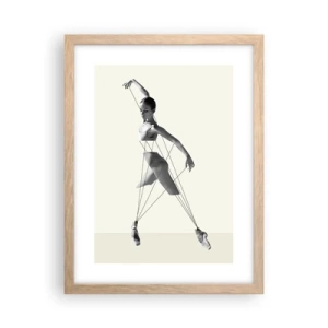 Poster in einem Rahmen aus heller Eiche - Im Theater der Welt - 30x40 cm