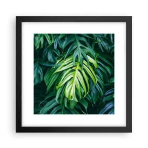 Poster in einem schwarzem Rahmen - Tauchen Sie ein in die Frische - 30x30 cm