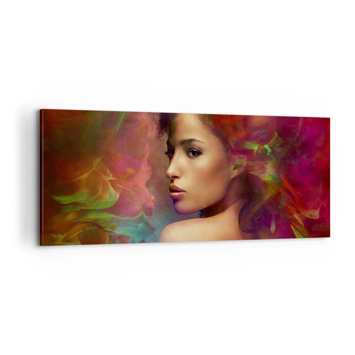 Bild auf Leinwand - Leinwandbild - Schöner als ein Regenbogen, so zart wie ein Nebel - 100x40 cm