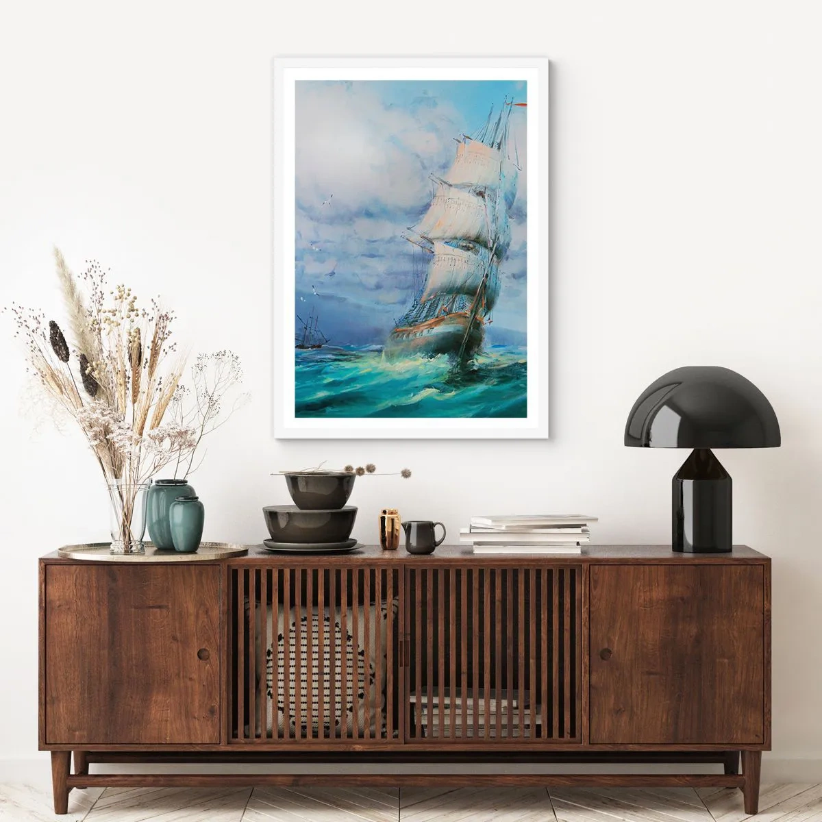 Poster in einem weißen Rahmen - Guter Wind - 30x40 cm