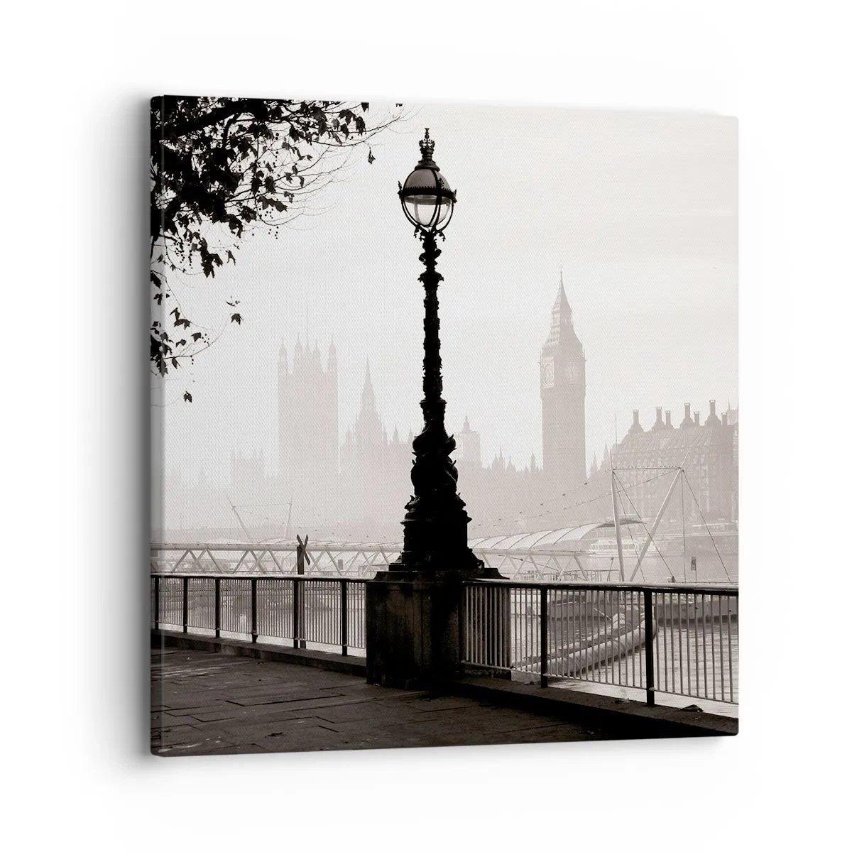 Bild auf Leinwand - Leinwandbild - Londoner Morgen - 30x30 cm