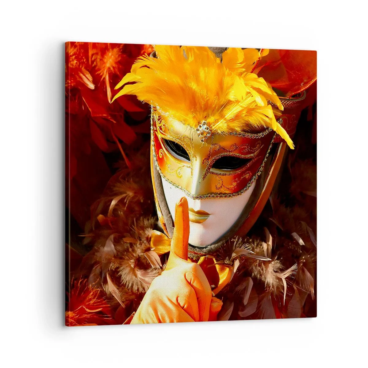 Bild auf Leinwand - Leinwandbild - Geheimnis ist Teil des Spiels - 60x60 cm