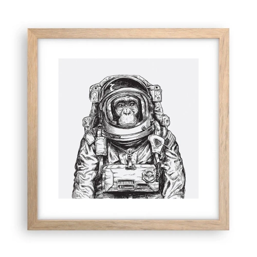 Poster in einem Rahmen aus heller Eiche - Alternative Evolution - 30x30 cm