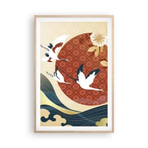 Poster in einem Rahmen aus heller Eiche - Japanisches Märchen - 61x91 cm