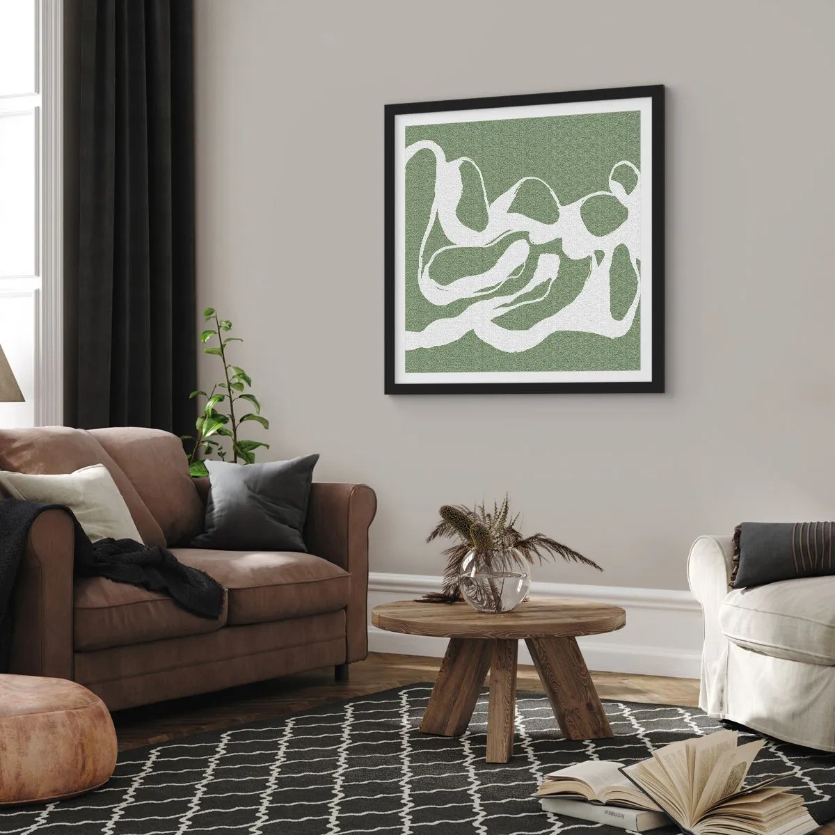 Poster in einem schwarzem Rahmen - Ruf des Weltraums - 40x40 cm