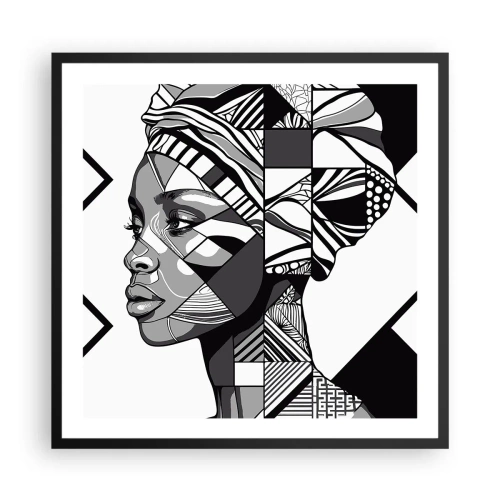 Poster in einem schwarzem Rahmen - Ethnisches Porträt - 60x60 cm