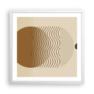 Poster in einem weißen Rahmen - Zur Entstehung geometrischer Figuren - 50x50 cm