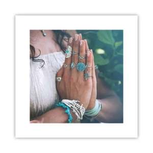 Poster - Willkommen im Zentrum des Seins - 30x30 cm