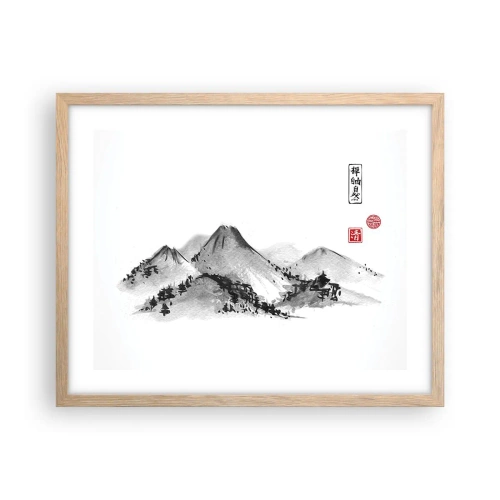 Poster in einem Rahmen aus heller Eiche - Unendliche Fernen - 50x40 cm