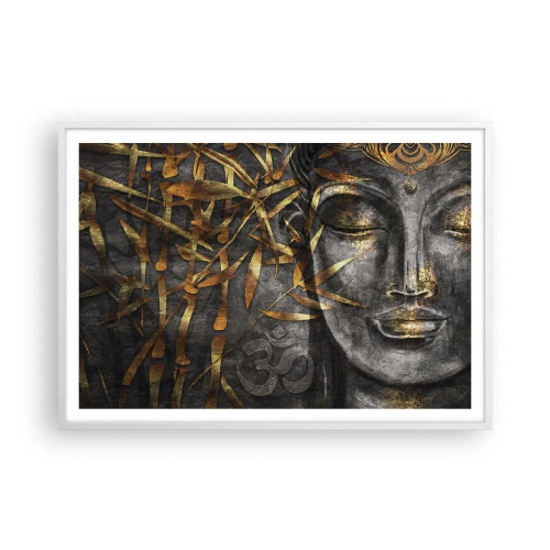 Poster in einem weißen Rahmen - Fühle den Frieden - 100x70 cm