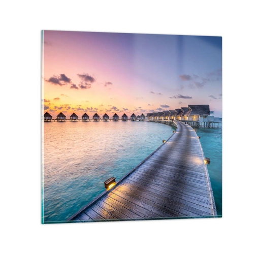 Glasbild - Bild auf glas - Urlaub - zurück zu den Quellen - 70x70 cm