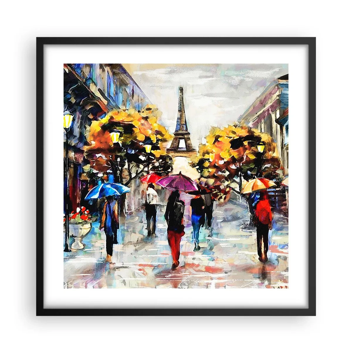 Poster in einem schwarzem Rahmen - Besonders schön im Herbst - 50x50 cm