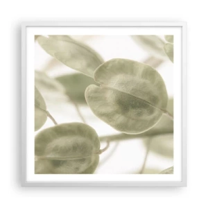 Poster in einem weißen Rahmen - Am Anfang waren Blätter... - 60x60 cm