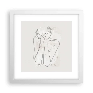 Poster in einem weißen Rahmen - Ein träumerischer Moment - 30x30 cm