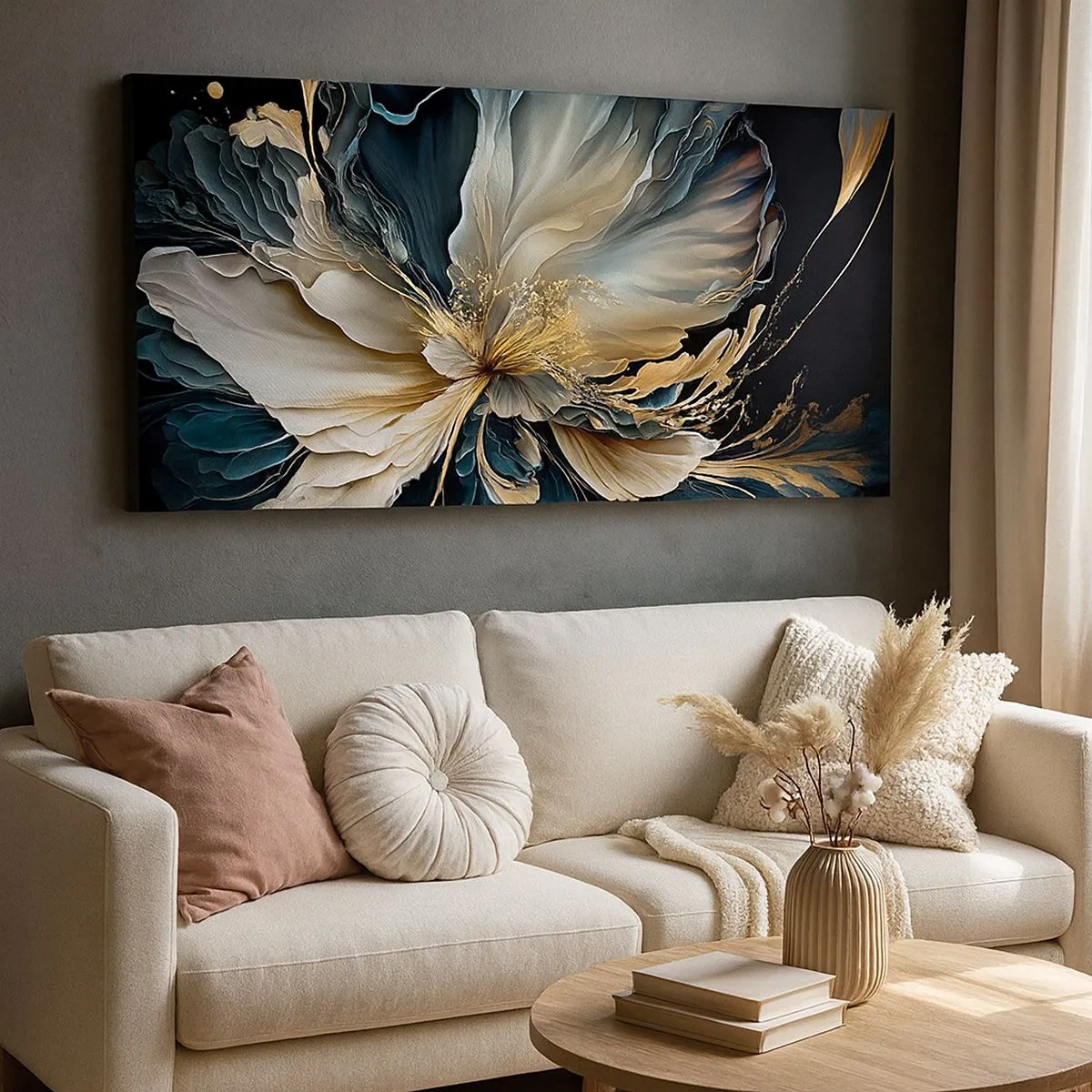 Bild auf Leinwand - Leinwandbild - Märchenhafte Farnblume - 100x40 cm
