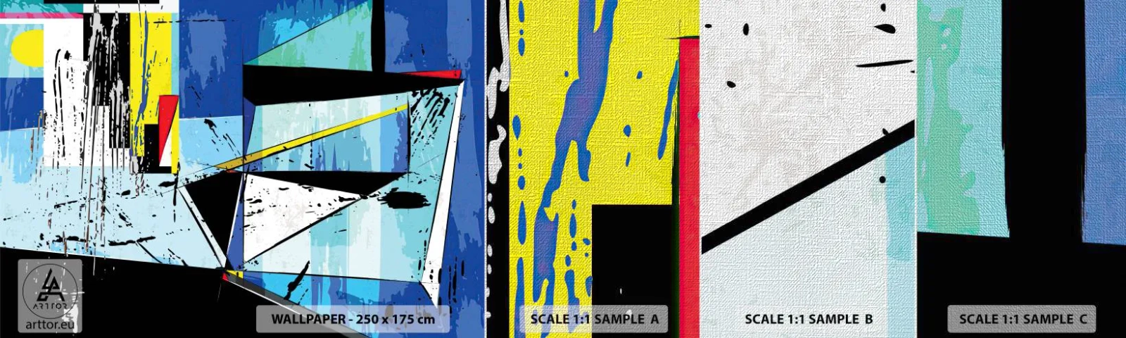 Fototapeten Muster Premium Canvas - Betrachten Sie die Welt aus einem Blickwinkel ... - Abstraktion, Stück, Modernes Muster - 100x30 cm