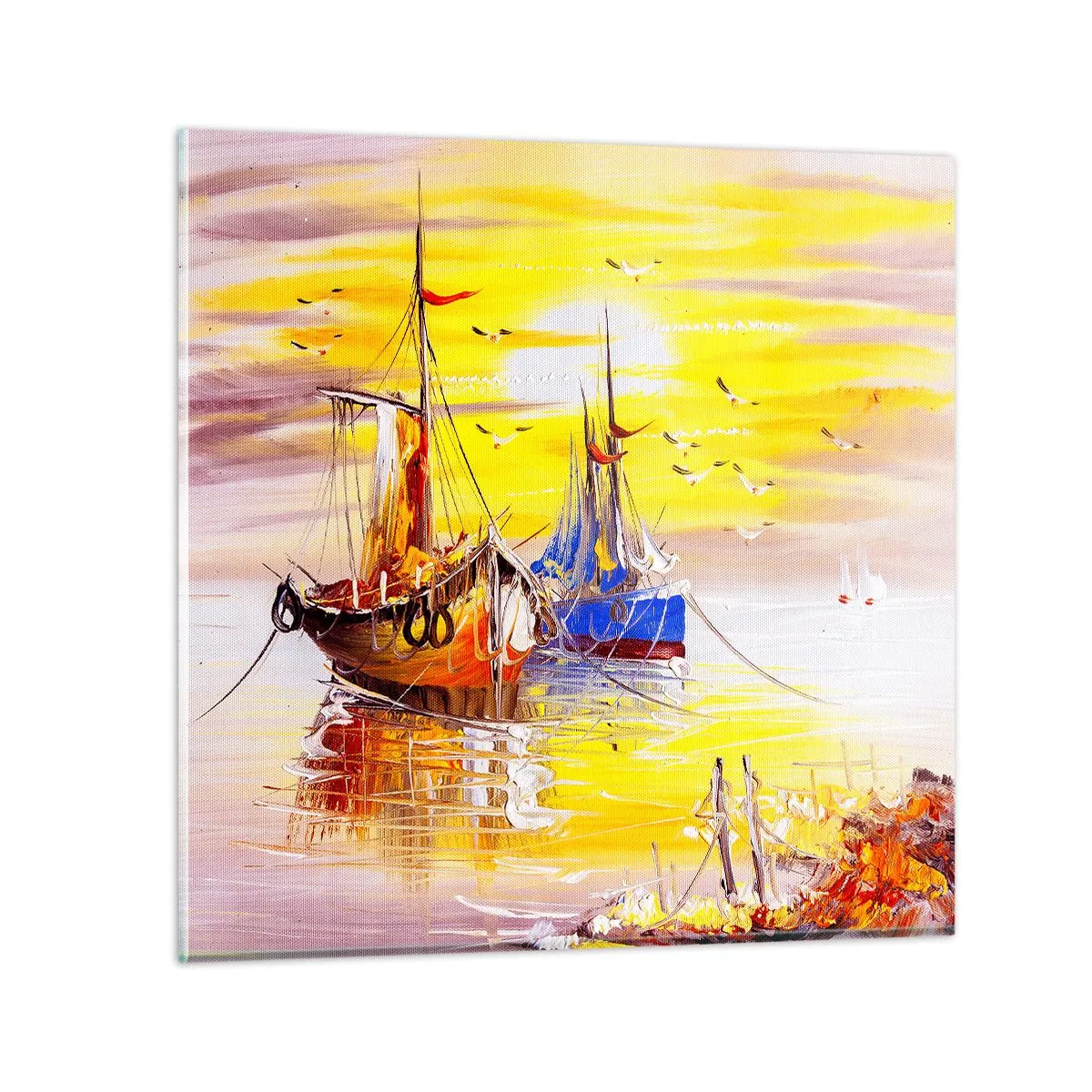 Glasbild - Bild auf glas - Eine wohlverdiente Pause im Hafen - 50x50 cm