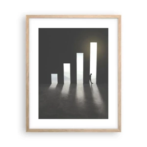 Poster in einem Rahmen aus heller Eiche - Erfolg – ​​Impression - 40x50 cm
