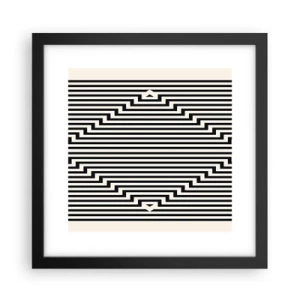 Poster in einem schwarzem Rahmen - Geometrische Illusion - 30x30 cm