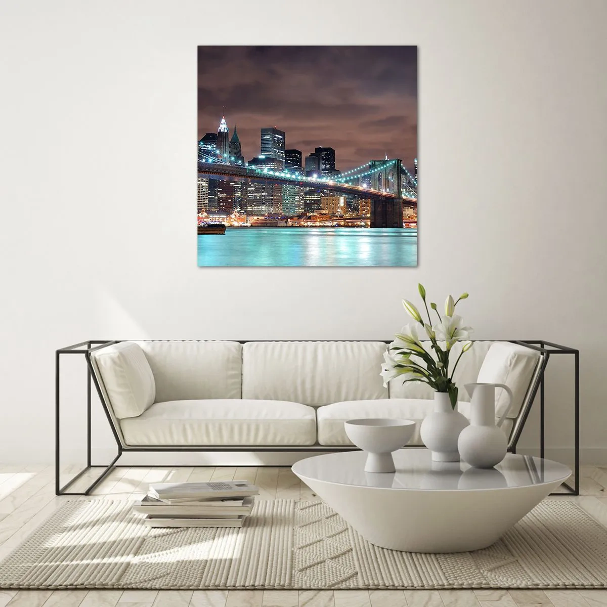 Glasbild - Bild auf glas - Lichter der Großstadt - 60x60 cm