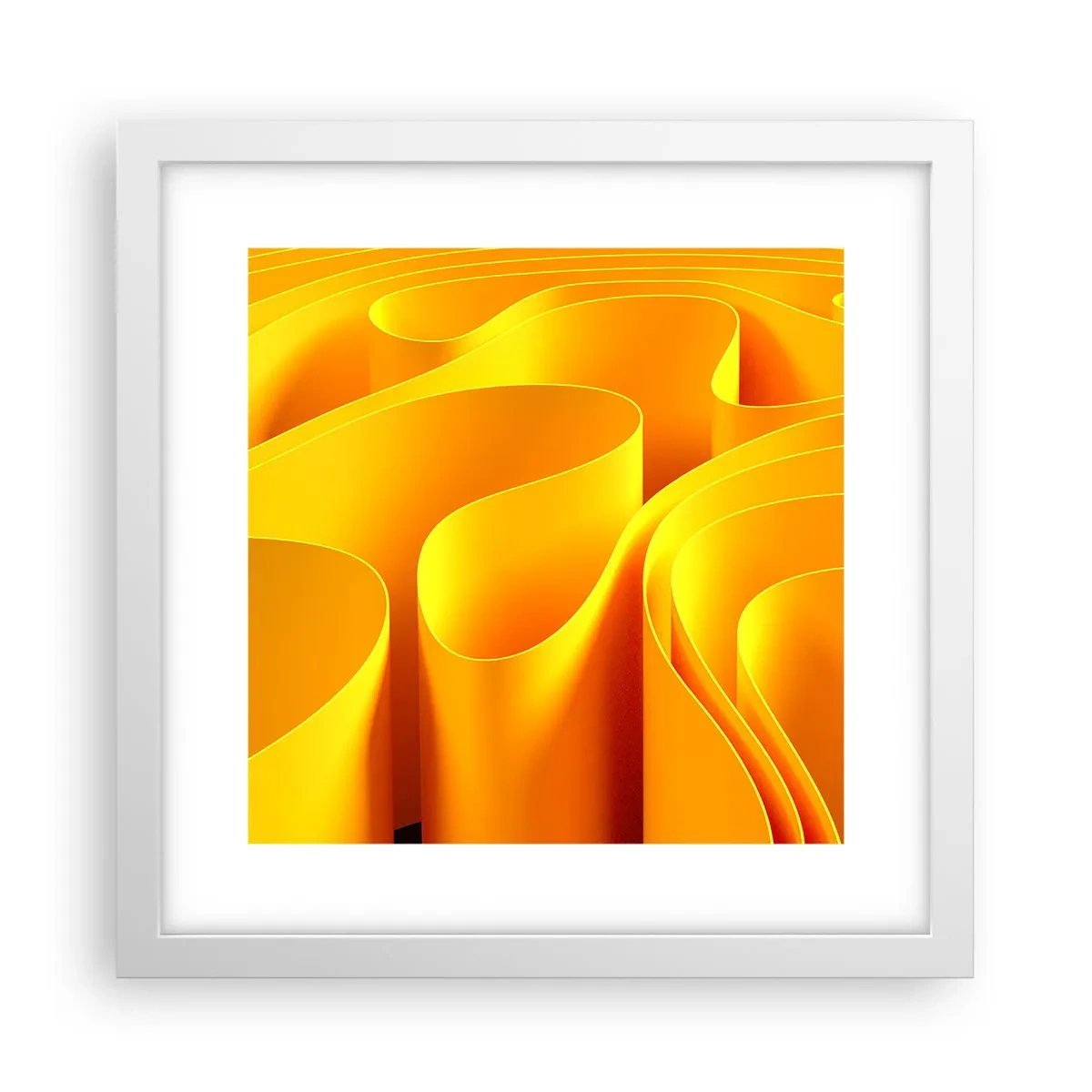 Poster in einem weißen Rahmen - Wie Sonnenwellen - 30x30 cm