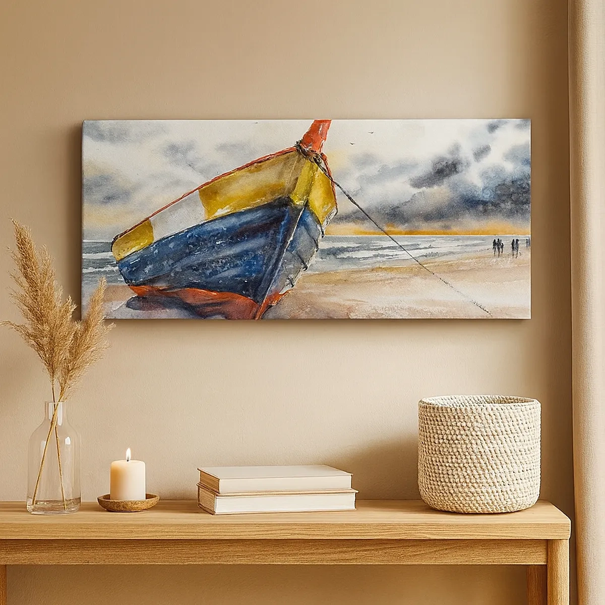 Bild auf Leinwand - Leinwandbild - Erholung am Ufer - 30x30 cm