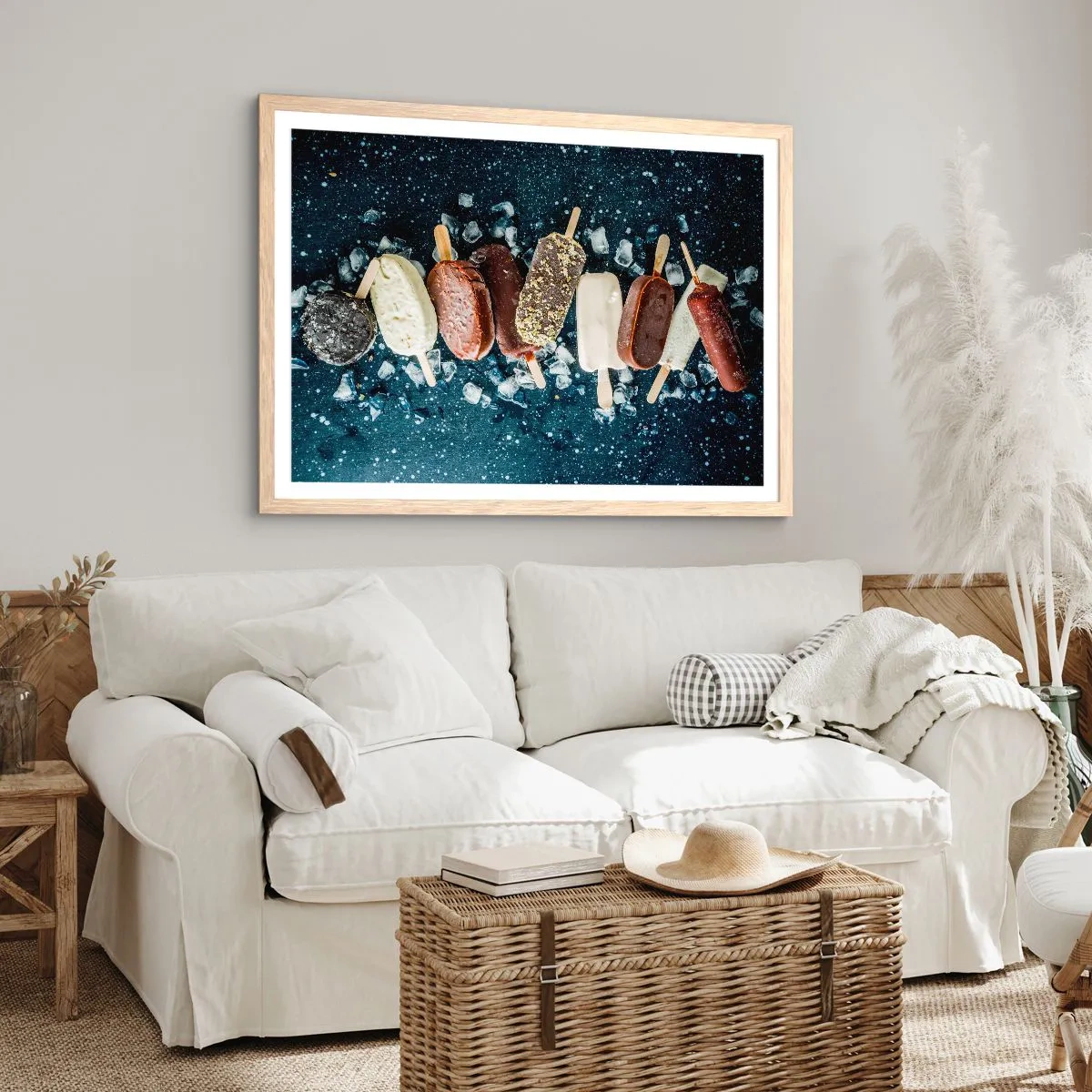 Poster in einem Rahmen aus heller Eiche - Geschmack des heißen Sommers - 100x70 cm