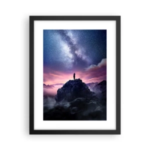 Poster in einem schwarzem Rahmen - Und er fühlte das Leben - 30x40 cm