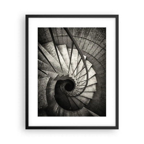 Poster in einem schwarzem Rahmen - Treppe hoch, Treppe runter - 40x50 cm