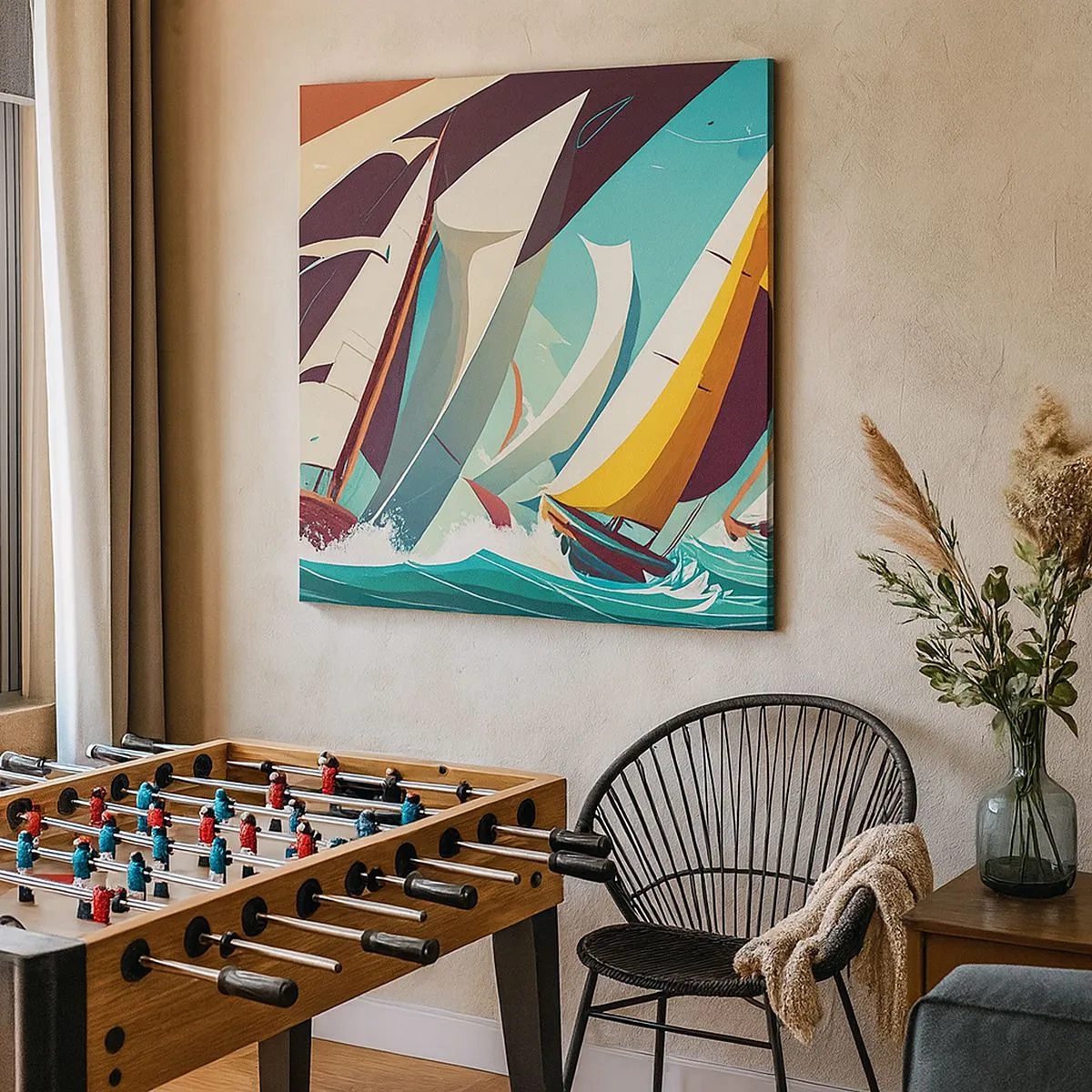 Bild auf Leinwand - Leinwandbild - Viel Glück mit den Elementen - 30x30 cm