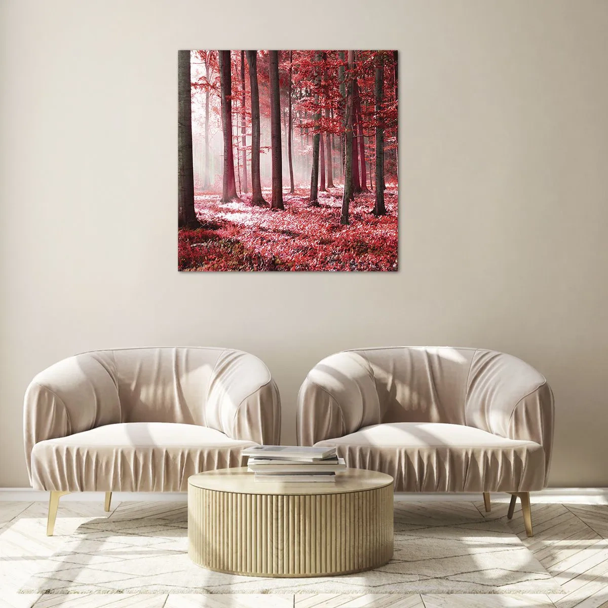 Glasbild - Bild auf glas - Rot ist genauso schön - 70x70 cm