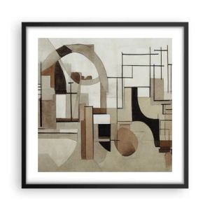 Poster in einem schwarzem Rahmen - Stadtbild 2.0 - 50x50 cm