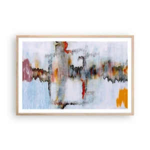 Poster in einem Rahmen aus heller Eiche - Ein Stock auf dem Wasser - 91x61 cm