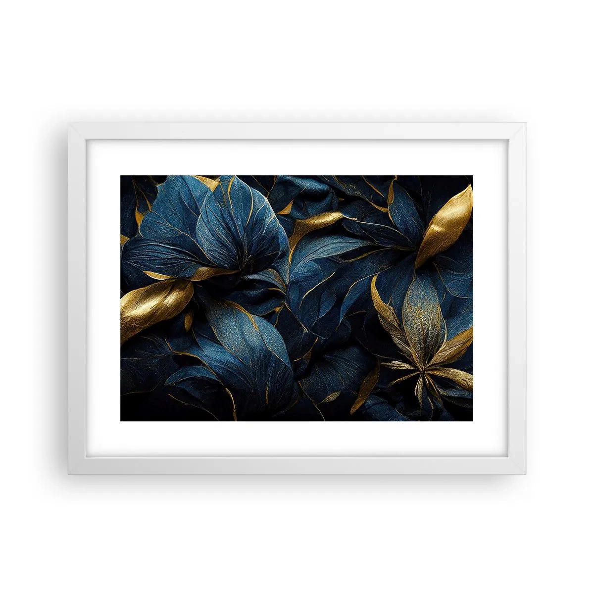 Poster in einem weißen Rahmen - Mit Gold gefüttert - 40x30 cm