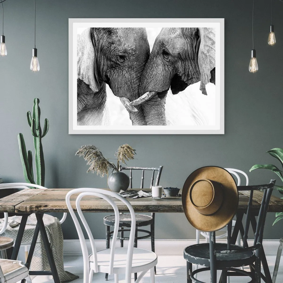 Poster in einem weißen Rahmen - Herzliches Geständnis - 70x50 cm