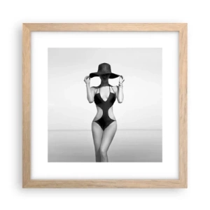 Poster in einem Rahmen aus heller Eiche - Mein Name ist: Eleganz - 30x30 cm