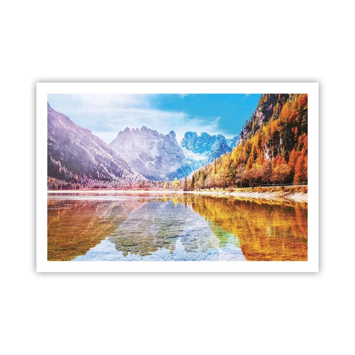 Poster - Und in den Bergen ist es schon Herbst - 91x61 cm