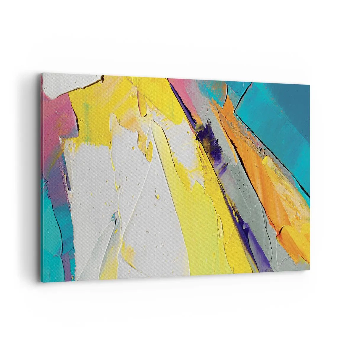 Bild auf Leinwand - Leinwandbild - Eine abstrakte Komposition in intensiven Farben - 100x70cm - Die Anatomie des Lichts - Moderne Wanddekoration für Wohnzimmer und Schlafzimmer ARTTOR