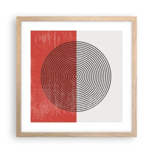 Poster in einem Rahmen aus heller Eiche - Auf den Punkt gebracht - 40x40 cm