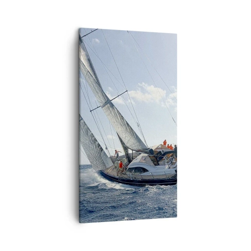 Bild auf Leinwand - Leinwandbild - Lass den Besseren sich durchsetzen - 45x80 cm