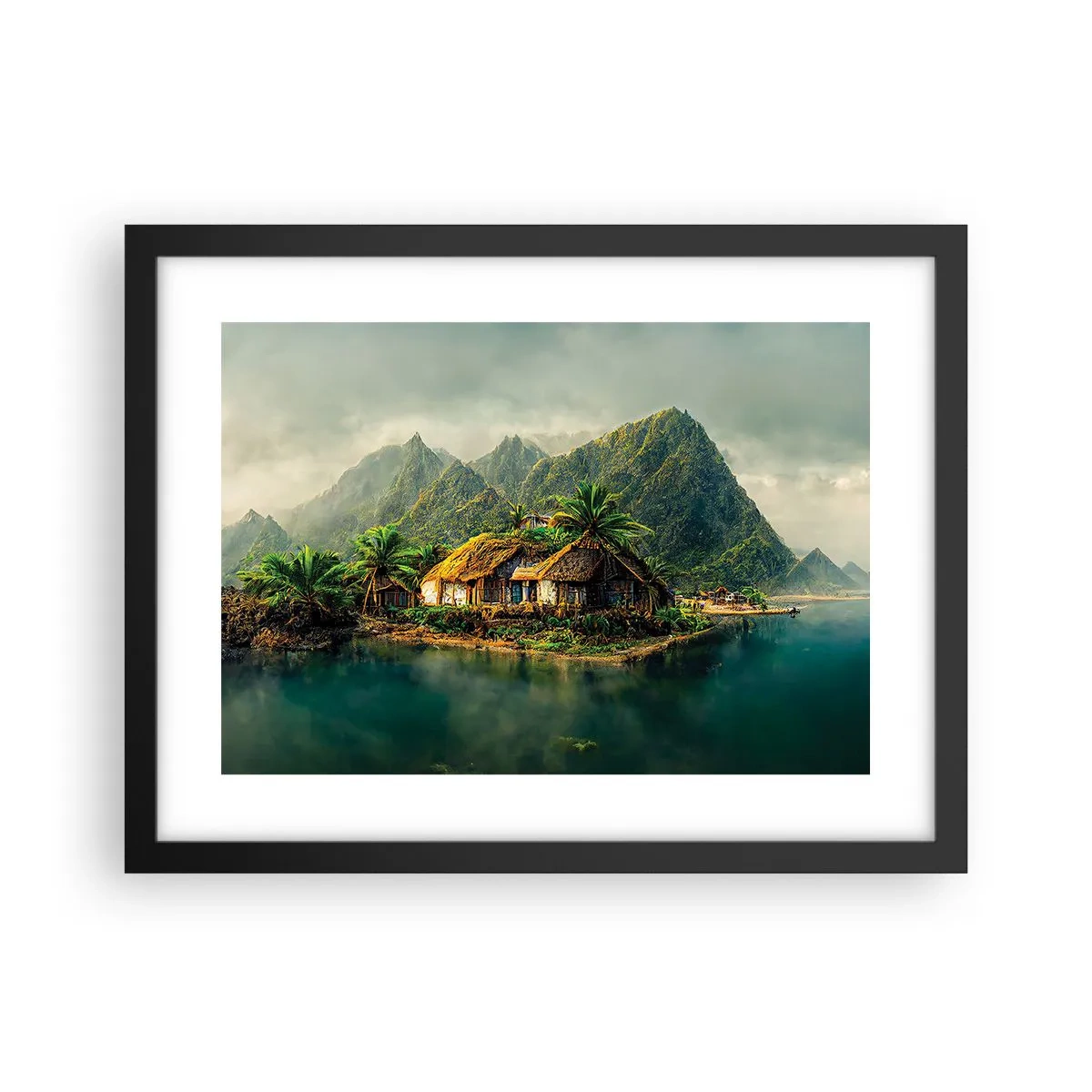 Poster in einem schwarzem Rahmen - Tropisches Paradies - 40x30 cm