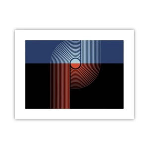 Poster - In einer geometrischen Umarmung - 40x30 cm