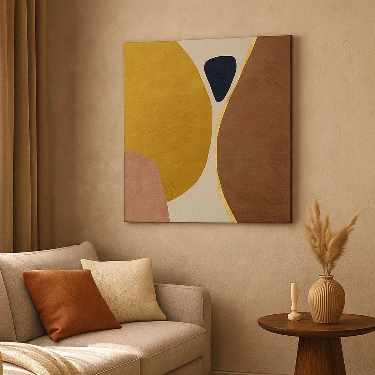 Bild auf Leinwand - Leinwandbild - Abstraktion – ein Ort im Raum - 30x30 cm