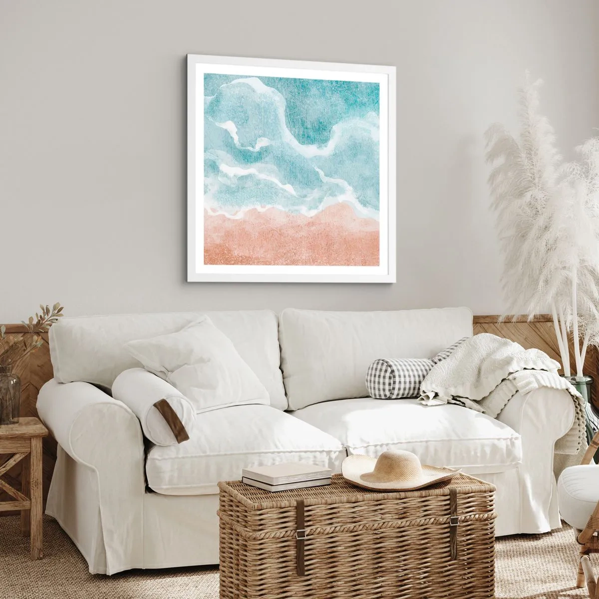Poster in einem weißen Rahmen - Cloud-Abstraktion - 30x30 cm