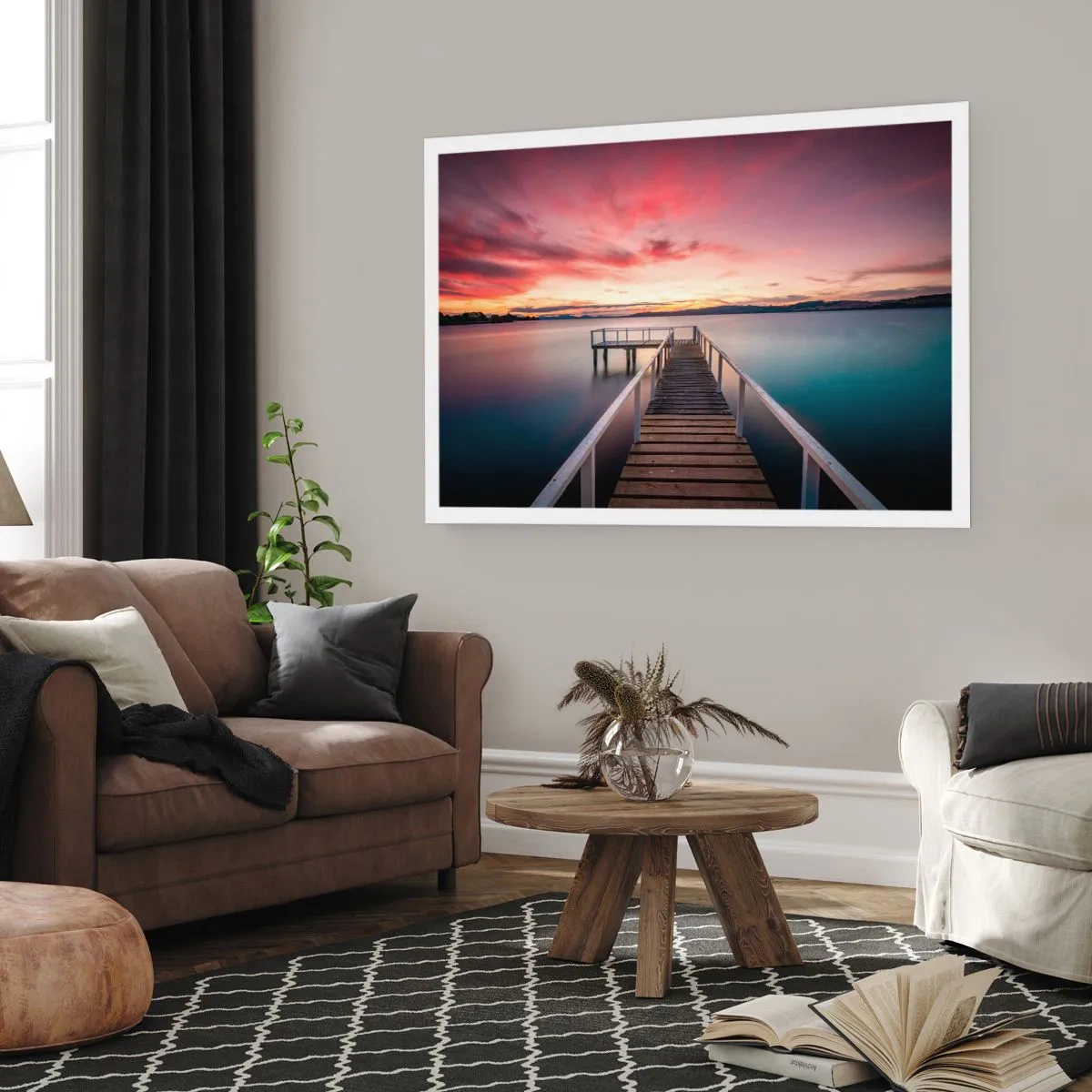 Poster - Die sanfte Flamme des Abends - 70x50 cm
